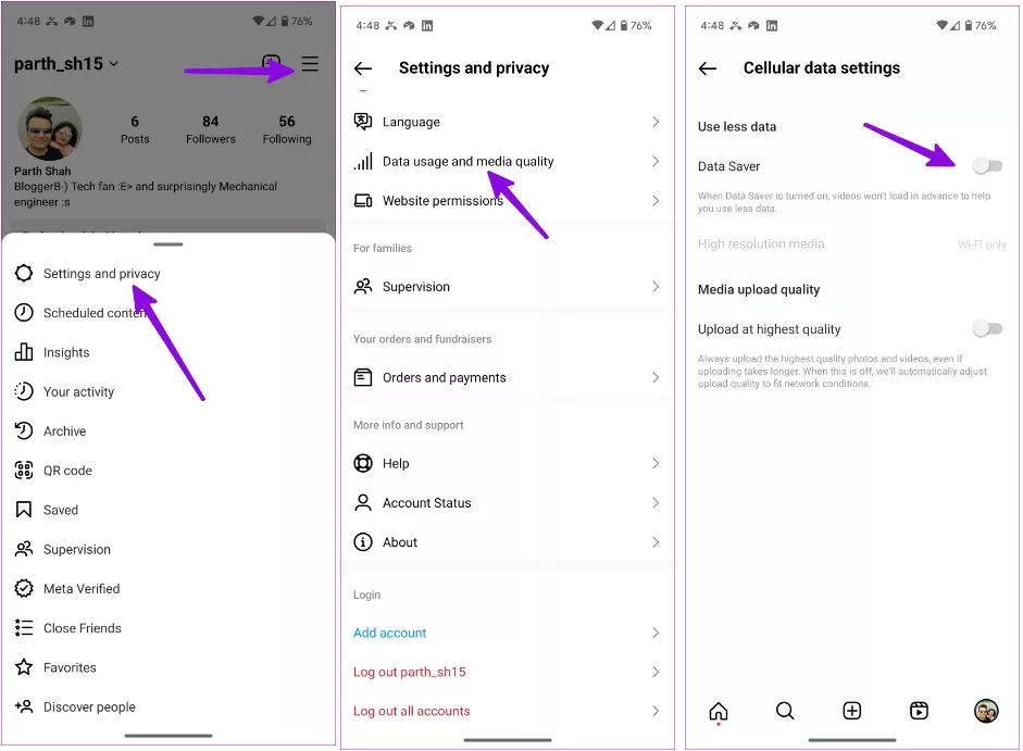 Deactivate Data Saver