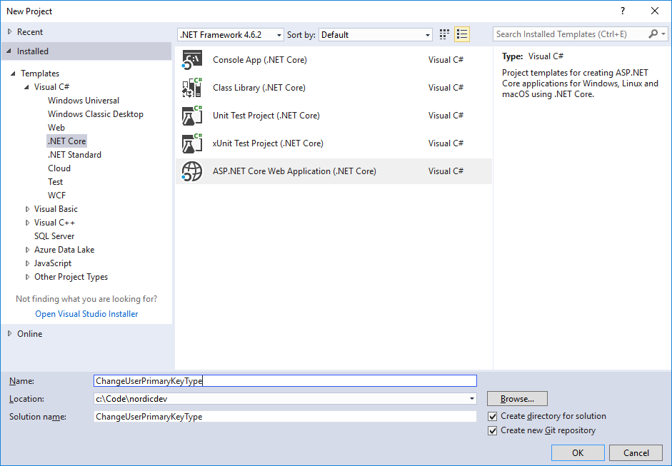 Changing the primary key type of ApplicationUser in ASP.NET Identity ...