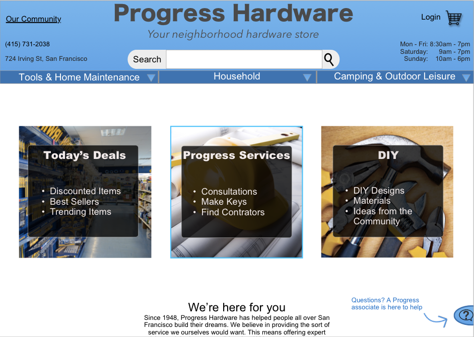 Case Study Progress Hardware. Helping a humble hardware store make