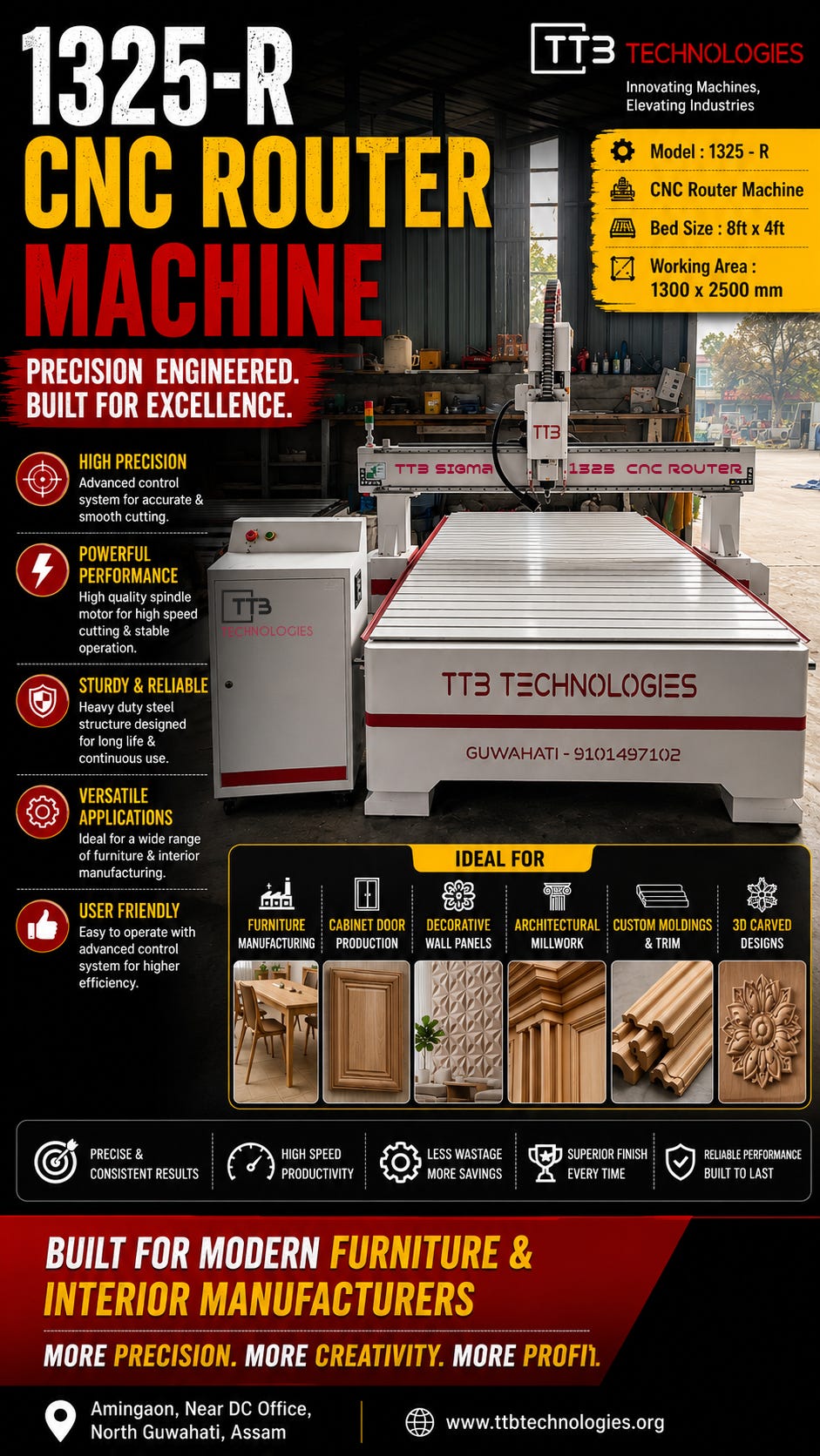 CNC Router Machine 1325-R: Transforming Furniture Manufacturing in Assam