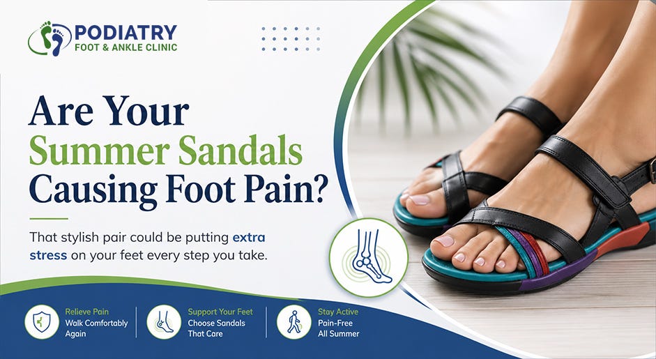 Can Wearing Summer Sandals Really Cause Foot Pain?