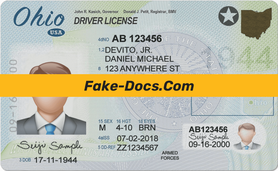 Ohio driver license Psd Template - ali baghi - Medium