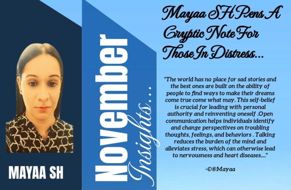 Mayaa SH Pens A Cryptic Note For Those In Distress... | by Publishing ...