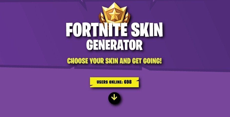 ~!FORTNITE SKIN GENERATOR 2020 free fortnite skins No Human