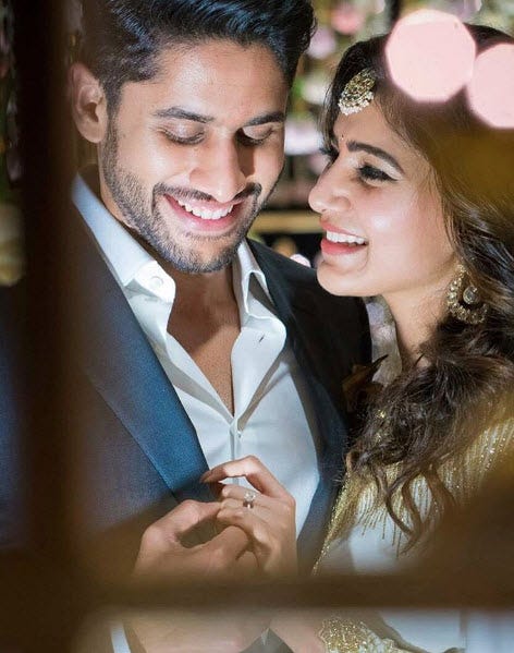 samantha engagement dress The Fairy Tale Engagement Of Samantha Ruth Prabhu And Naga Chaitanya