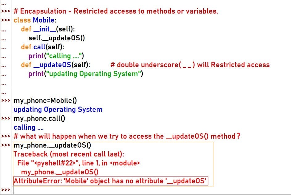 Encapsulation in python. Encapsulation is one of the fundamental… | by ...