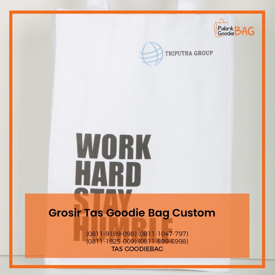 Grosir Tas Goodie Bag Custom Produksi Goodiebag Sablon Medium 6250