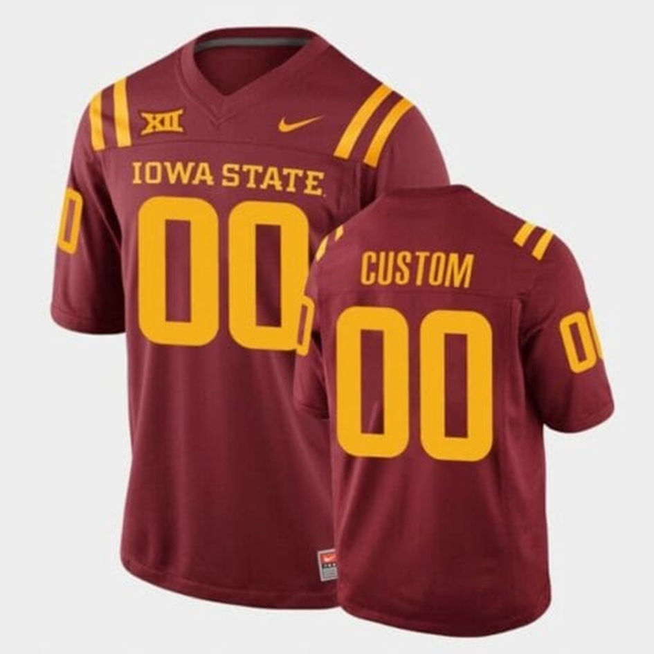 Iowa State Custom Jersey Name and Number Cardinal College Football by