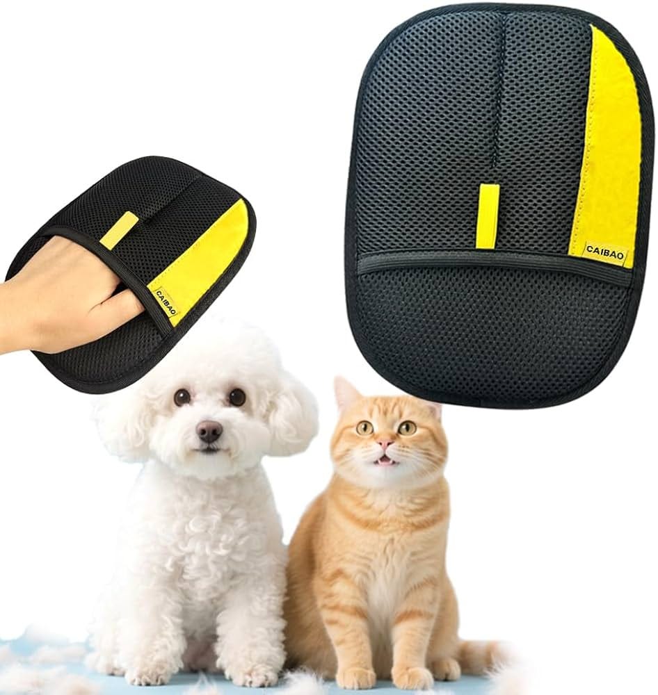 Washable Electrostatic Pet Hair Removal Gloves — 2-Pack for Dogs & Cats