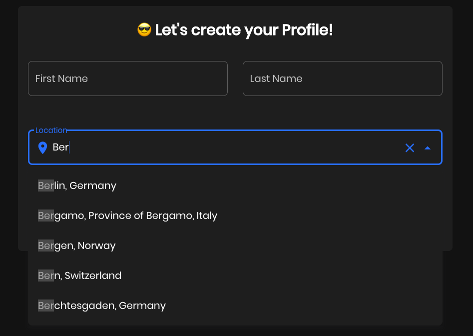 Places Service by Google Maps API Vue.js JS (Client