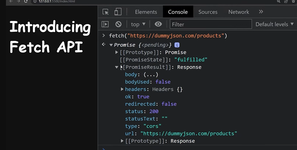 Fetch Api In javascript