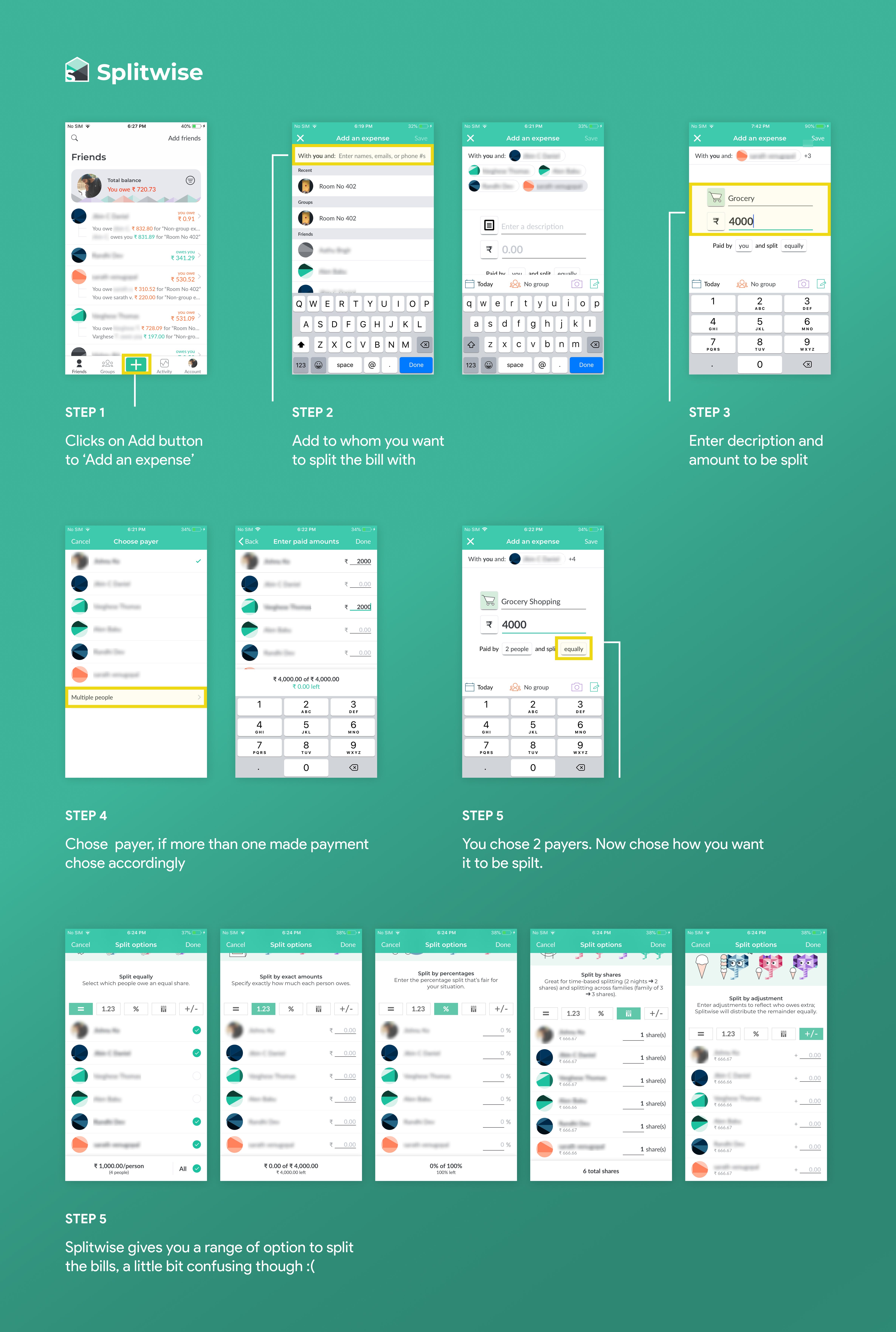 Splitwise — Redesigning for more complicated but much-needed use