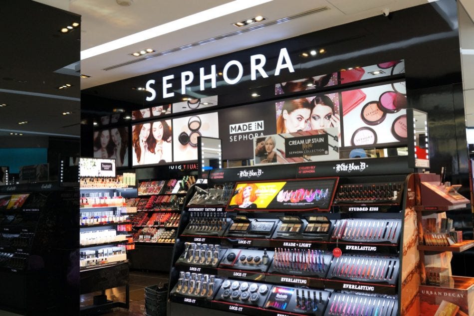 A branch of the French make up and beauty chain, Sephora, located