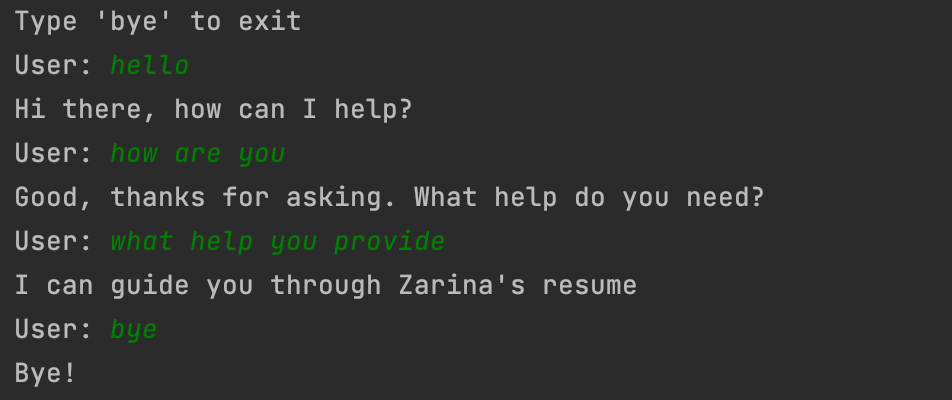 Chatbot using Python classes. Part 1. | by Zarina Kozhurkina | Medium