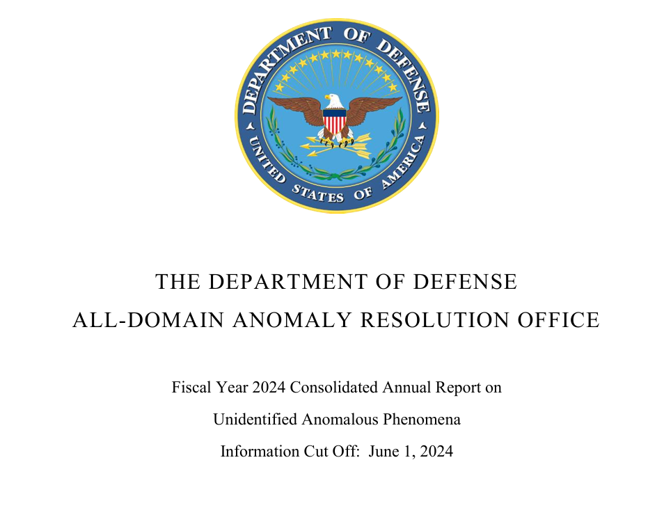 2024 Dept of Defense AARO UFO UAP Report Review Analysis by Cristina Gomez Nov, 2024 Medium