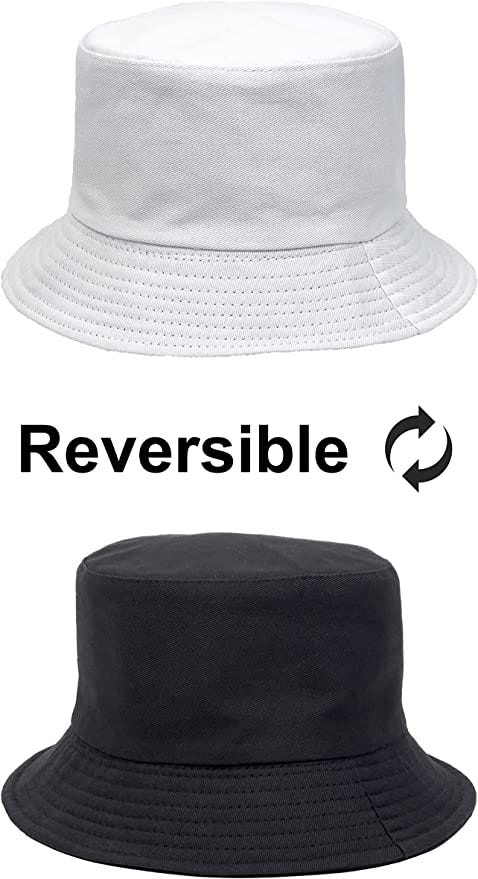 Bucket Solid Hat Reversible Two Tone Dual Color Lightweight