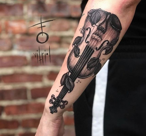 guitar music tattoo designs