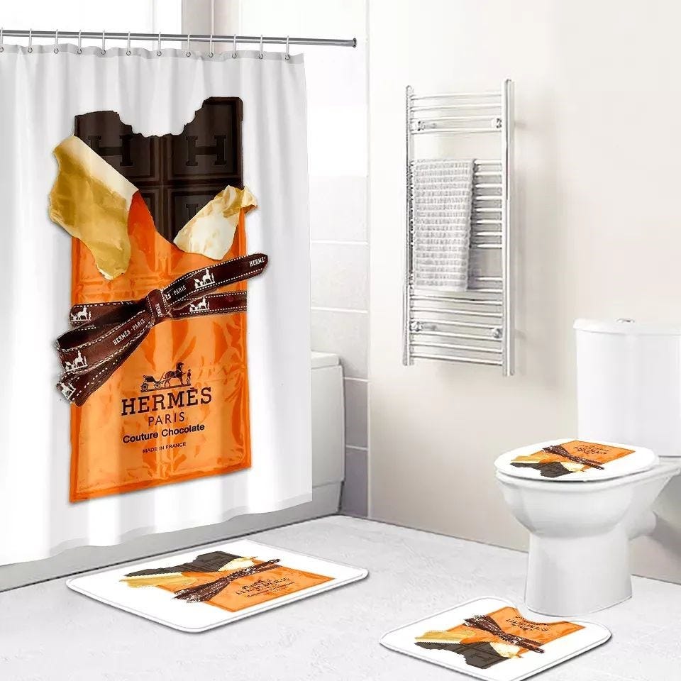 Hermes Bathroom Set Luxury Fashion Brand Hypebeast Bath Mat Home Decor | by  SuperHyp Store | Jul, 2023 | Medium