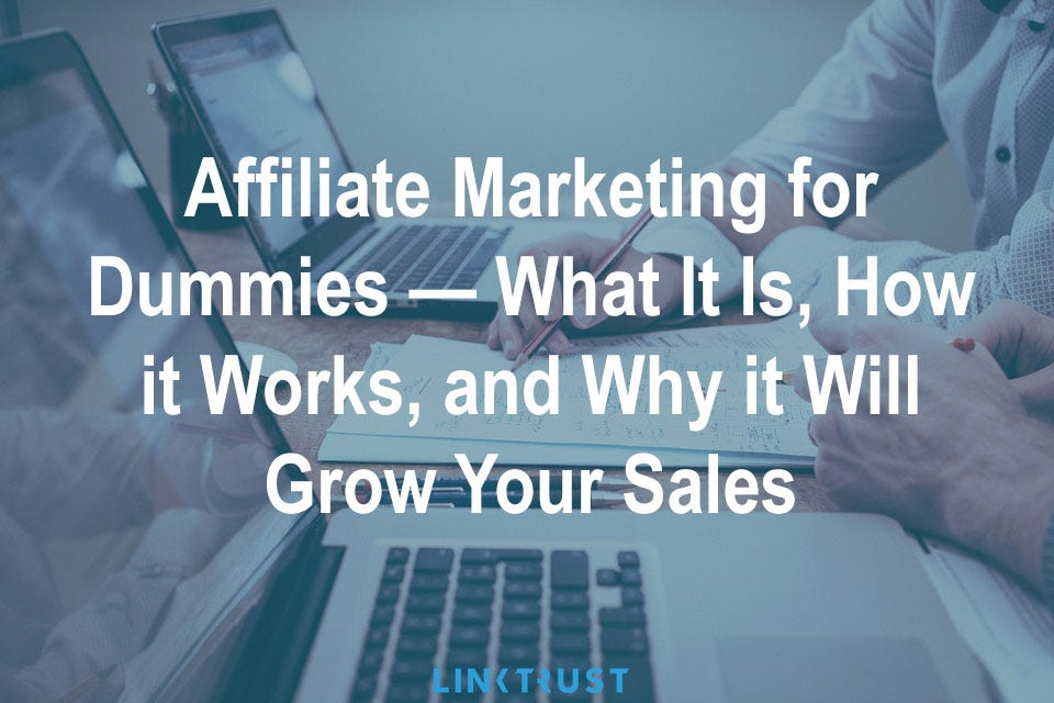 Affiliate Marketing for Dummies — What It Is, How it Works, and Why it