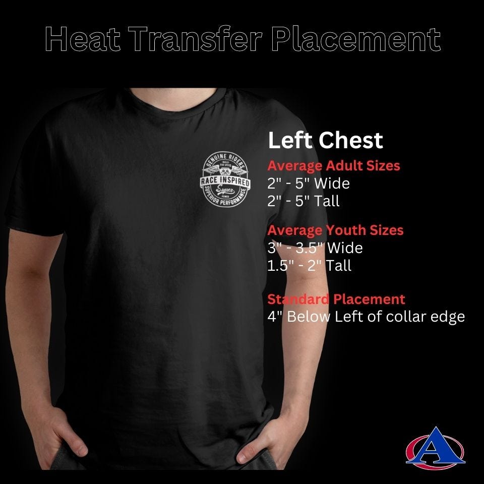 Transfer Size and Placement for DTF by Jdotson Medium