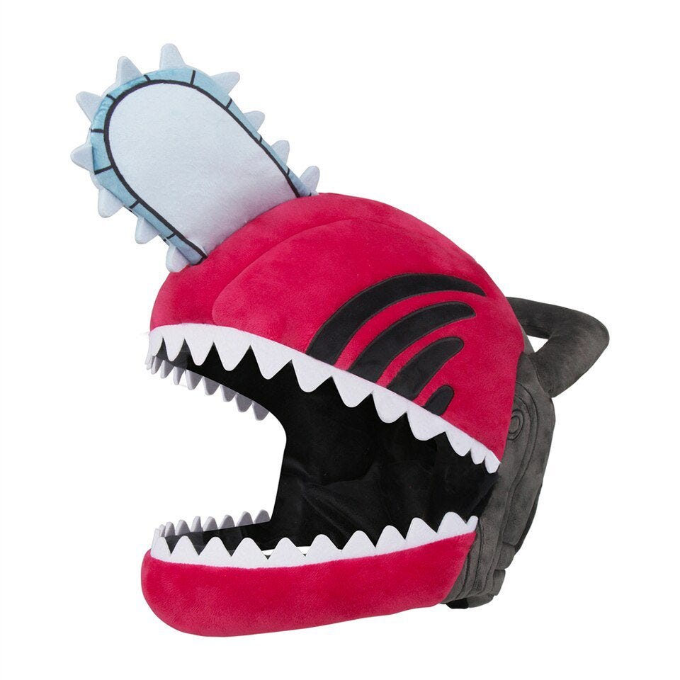 Chainsaw Man Denji Pochita Plush Head Cover Pillow Cosplay Headgear Plush  Doll