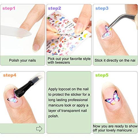Transparent 2024 nail stickers