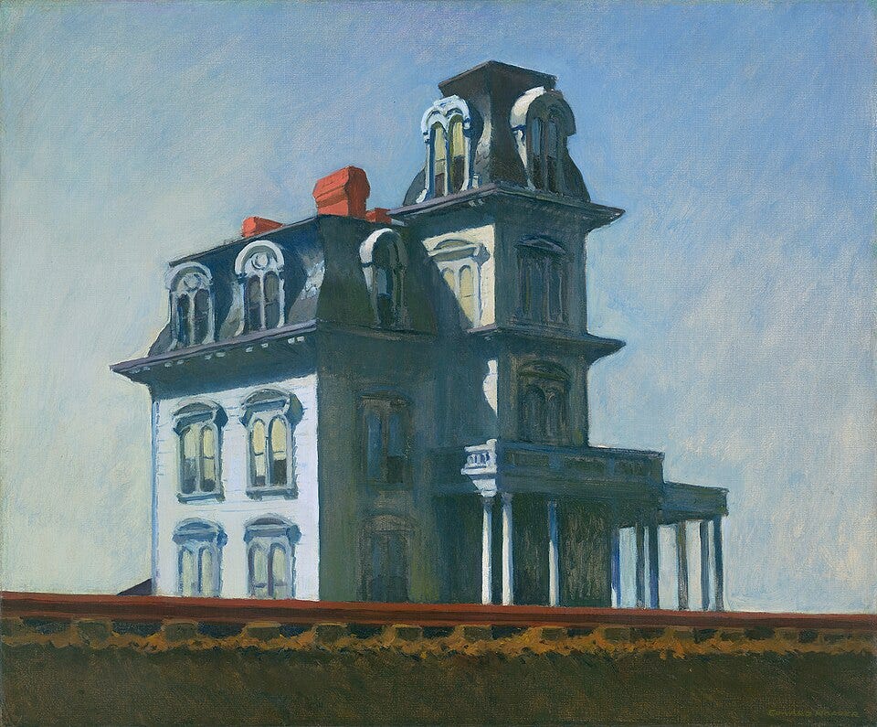 Edward Hopper — Casa lungo la ferrovia(1925), olio su tela, 61×73,7 cm, MoMA di New York.