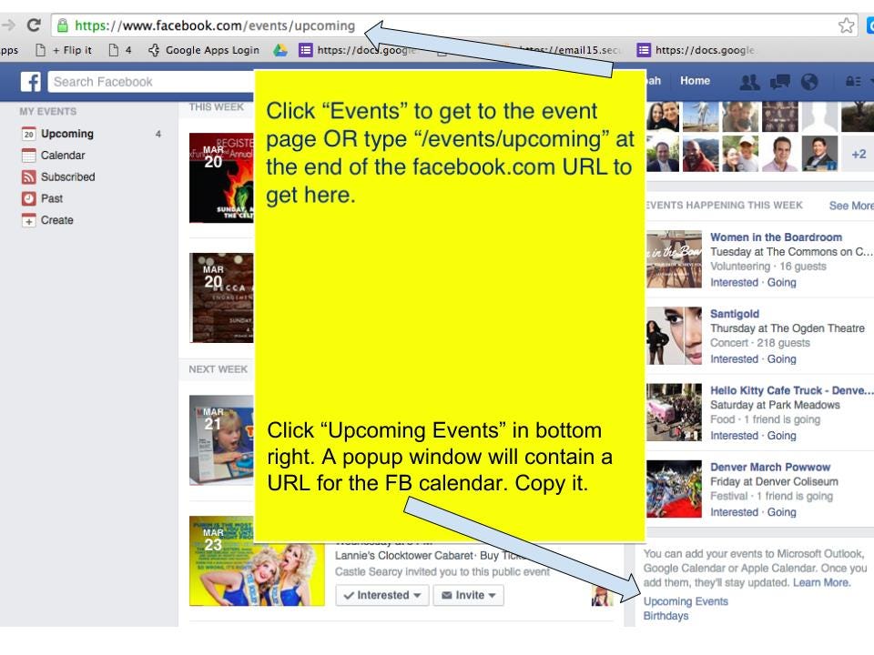 How To Quickly Sync Your Facebook Events To Google Calendar By Noah 
