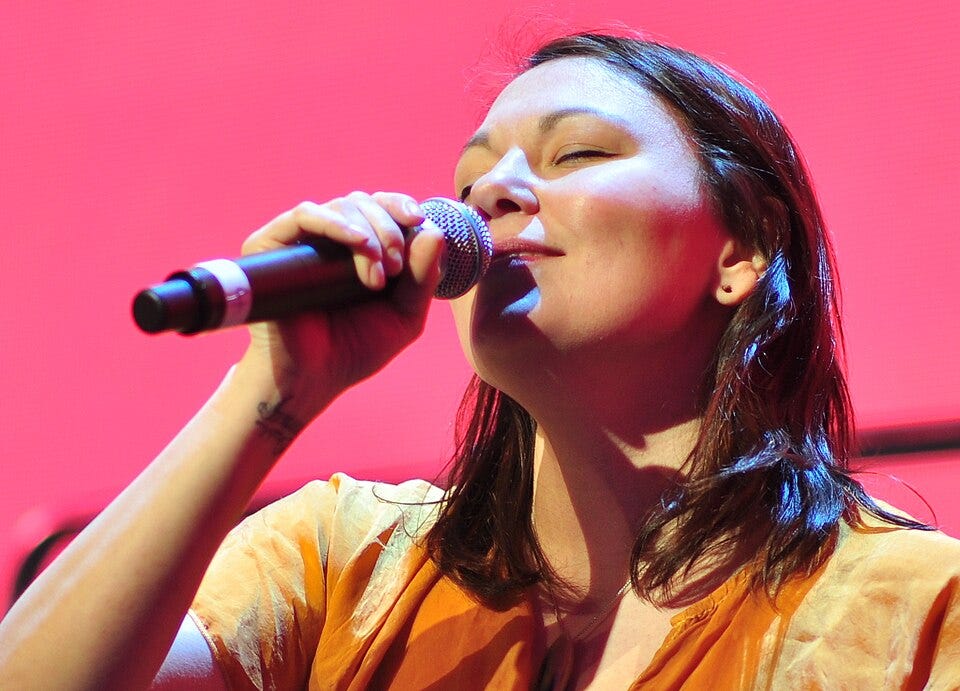 Tanya Tagaq at the 2017 Pop Conference, MoPOP, Seattle, Washington, photograph by Joe Mabel, via Wikimedia Commons