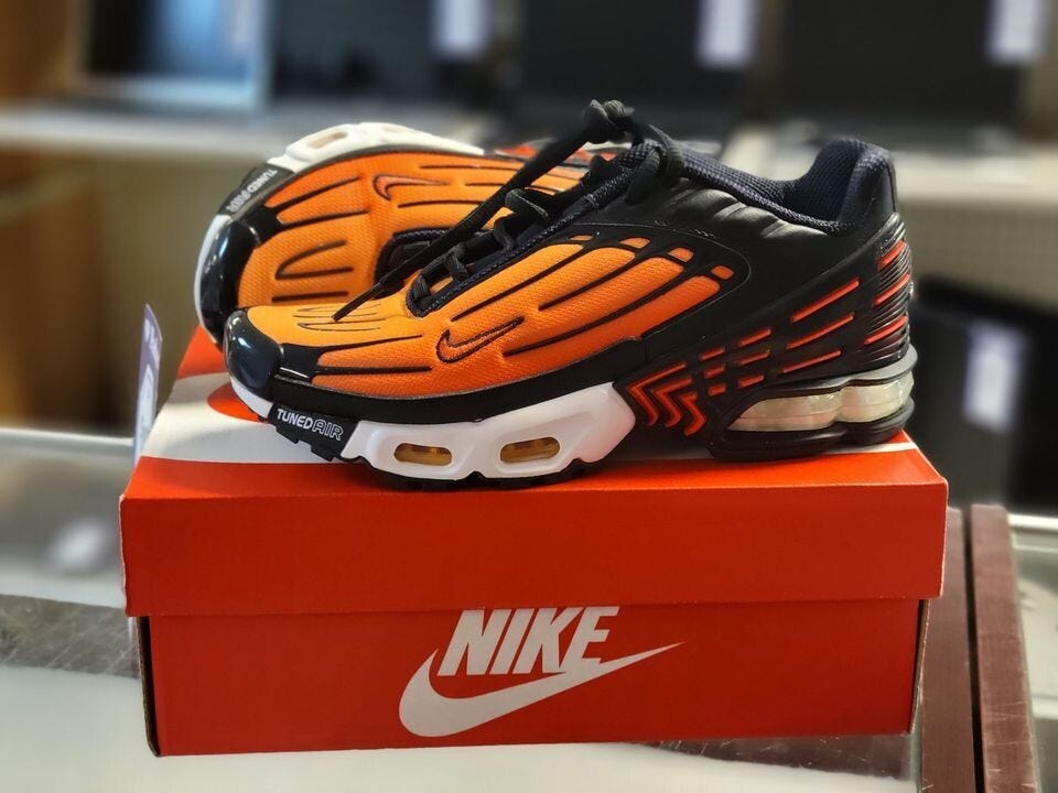 mens blue and orange air max