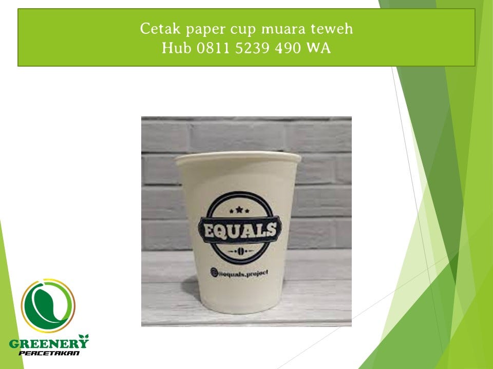WA 0811 5239 490 Cetak paper cup di muara teweh - Janes Greenery - Medium