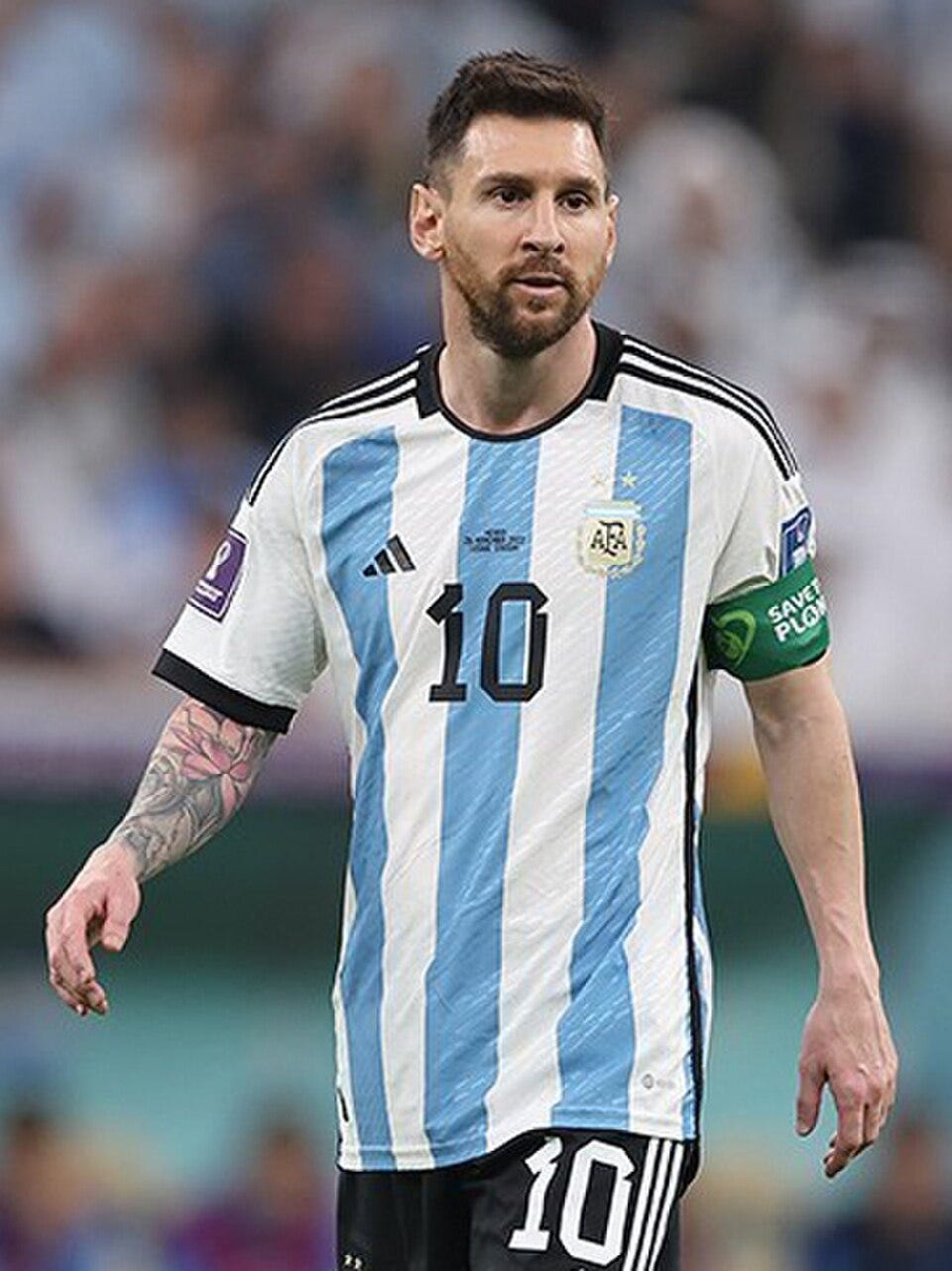Lionel Messi representing Argentina