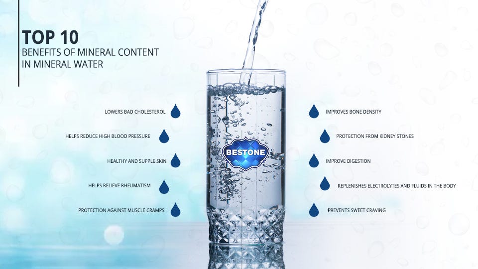 Top 10 benefits of mineral content in mineral water by bestonewater