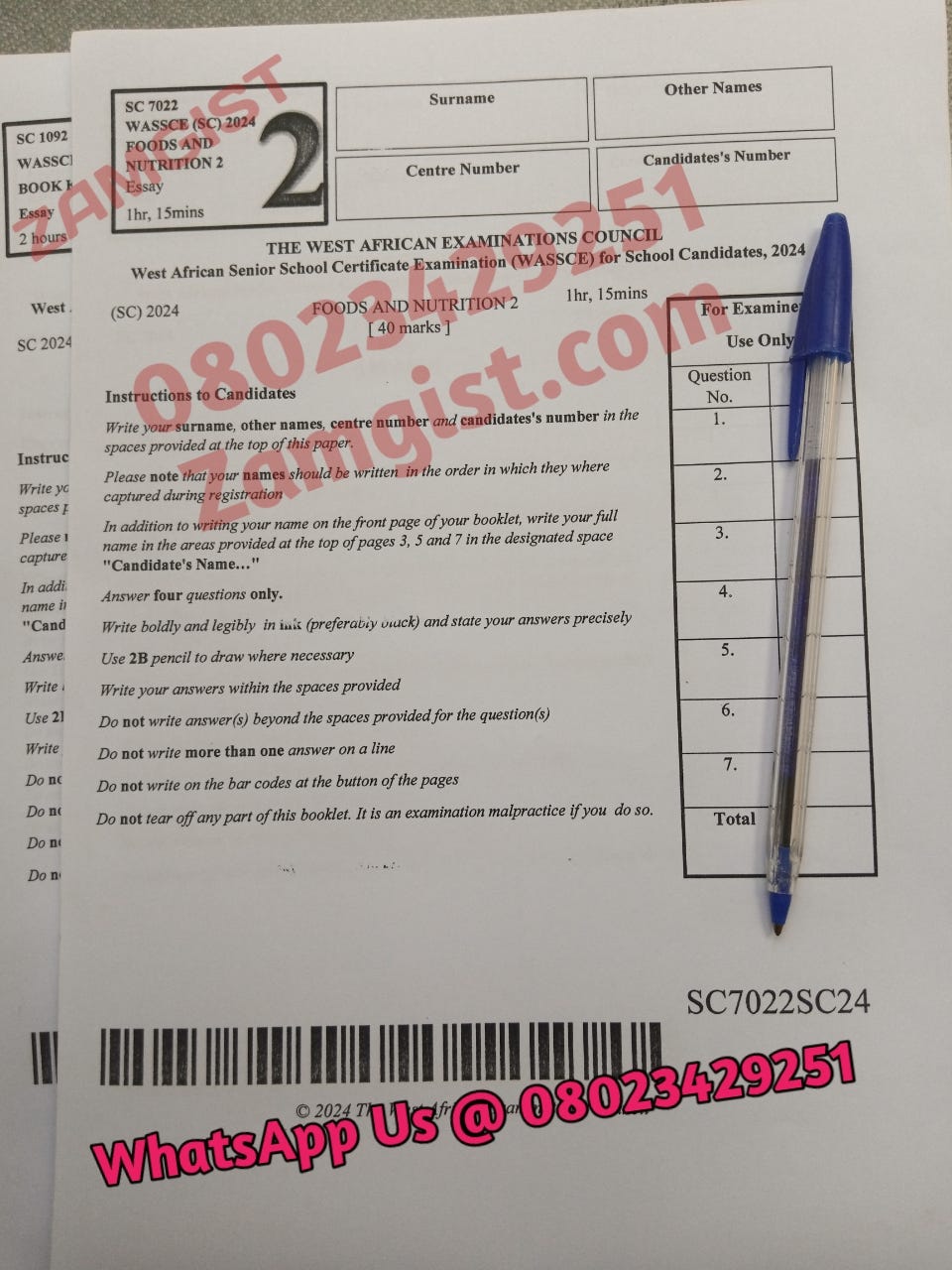 WAEC FOOD AND NUTRITION QUESTIONS AND ANSWERS 2023 PDF FREE DOWNLOAD visual data 5