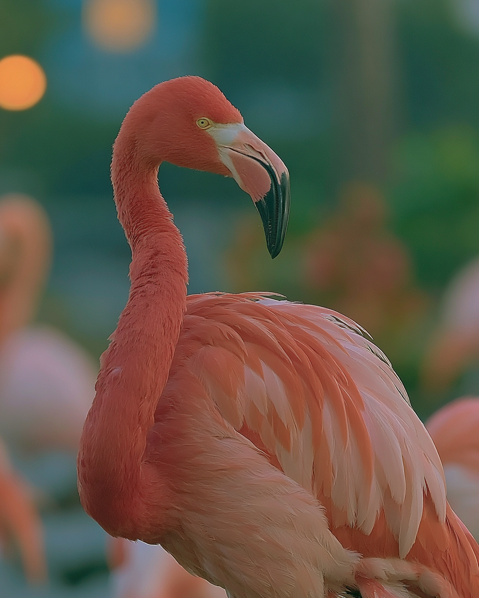 a beautiful flamingo image using SREF code: 563194186 — created by the author in Midjourney v8.1