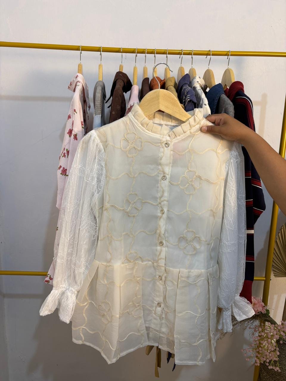 Jeasfashion baju premium style korea warna putih