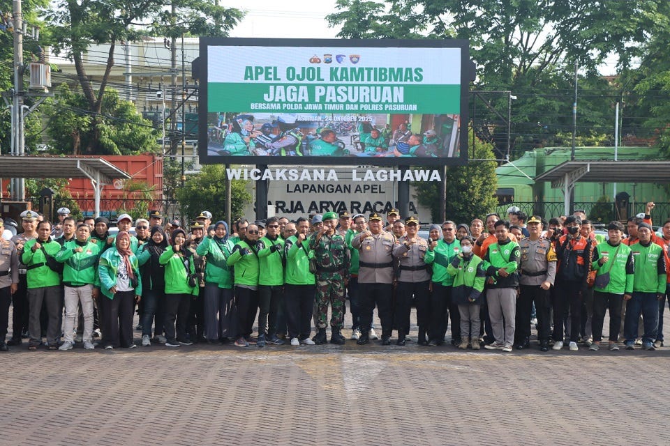 Polisi Pasuruan Kota Jadikan Pengemudi Ojol Mitra Kamtibmas