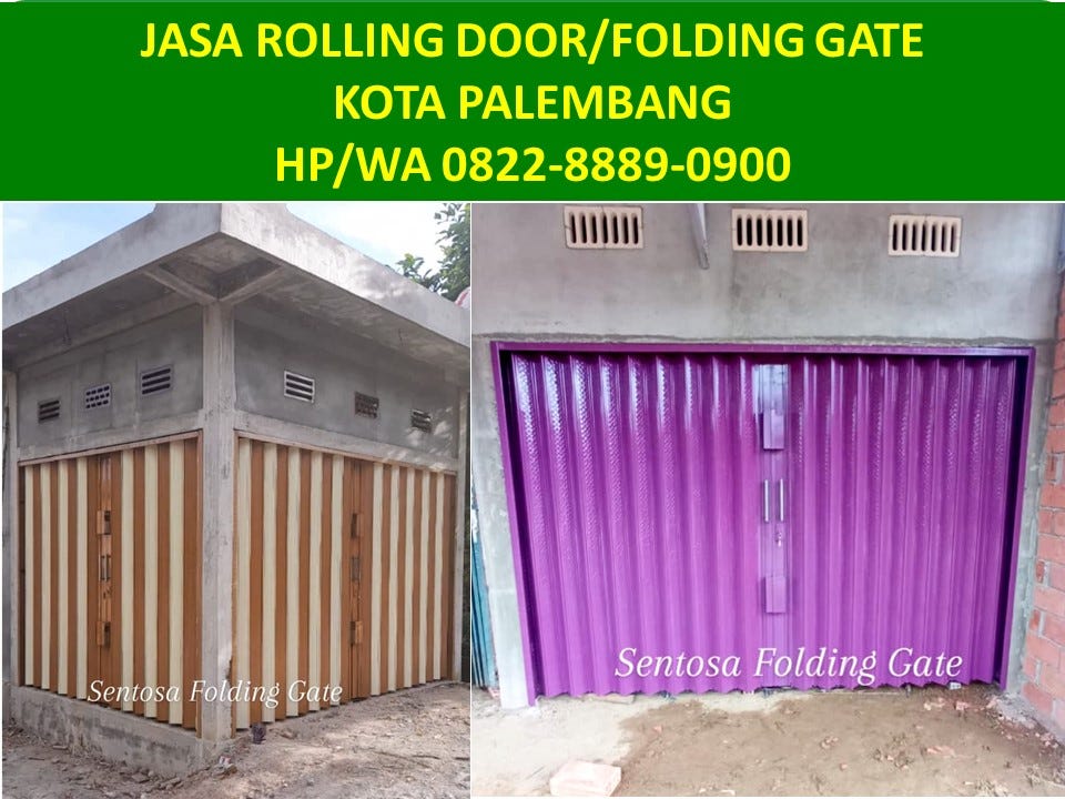 Jasa Folding Gate Kota Palembang hub HP/WA 082288890900 Taryopvc