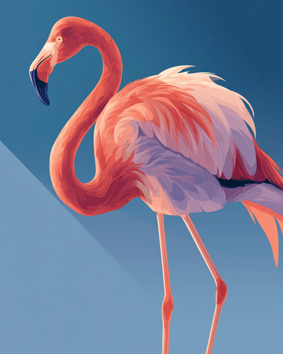 a beautiful flamingo image using SREF code: 2950048572 — created by the author in Midjourney v8.1