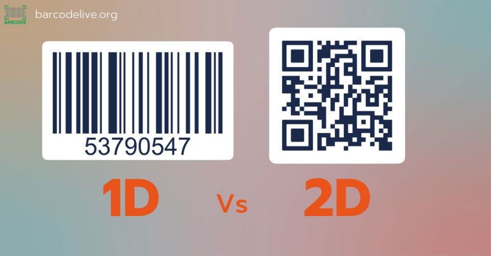 What Are The Differences Between 2d And 1d Barcodes By Barcodelive Medium 