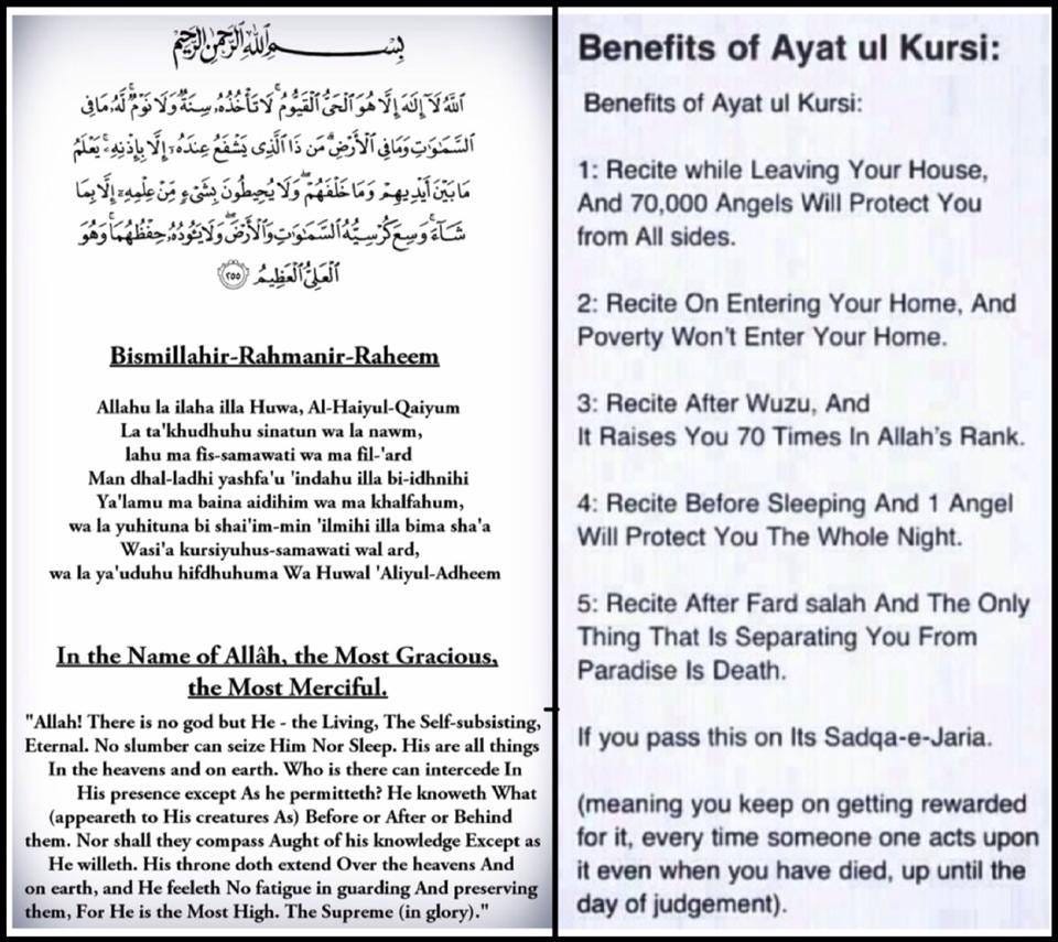 Quran Most PowerFul Verse (Ayatul Kursi) Benefits and Rewards | by Quran  Academy Online | Medium