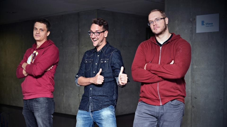 Marek Pros, Jiří Charvát, Kamil Fila. Foto Tomáš Vodňanský, Český rozhlas
