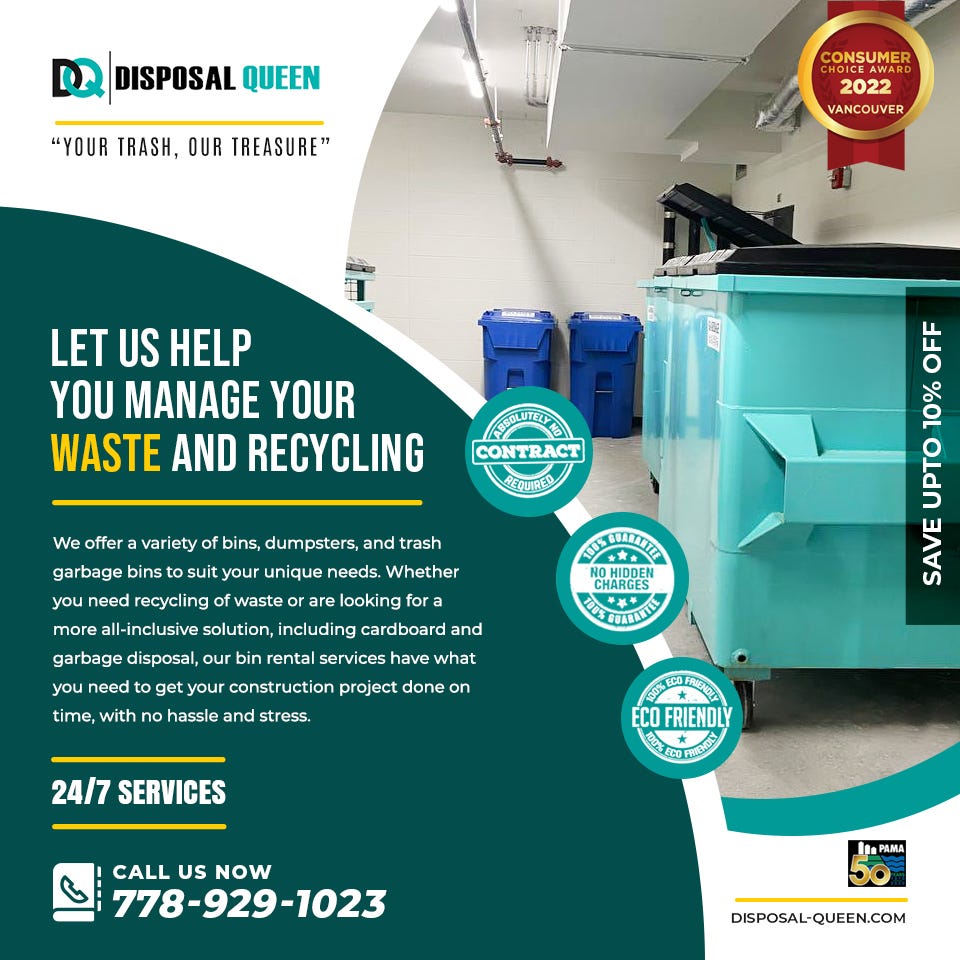 Let Us Help You Manage Your Waste and Recycling Disposal Queen Ltd