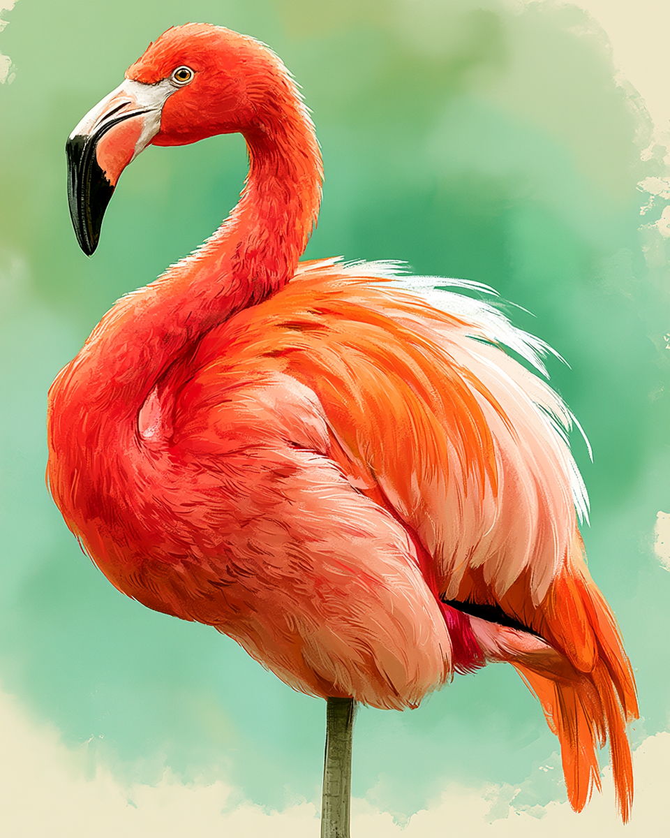 a beautiful flamingo image using SREF code: 3236811427 — created by the author in Midjourney v8.1