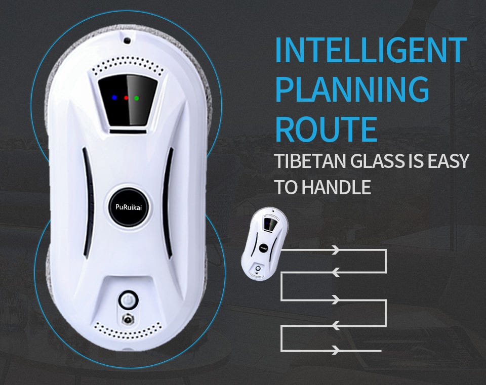 PuRuiKai Window Cleaning Robot High Suction Electric Window Cleaner ...