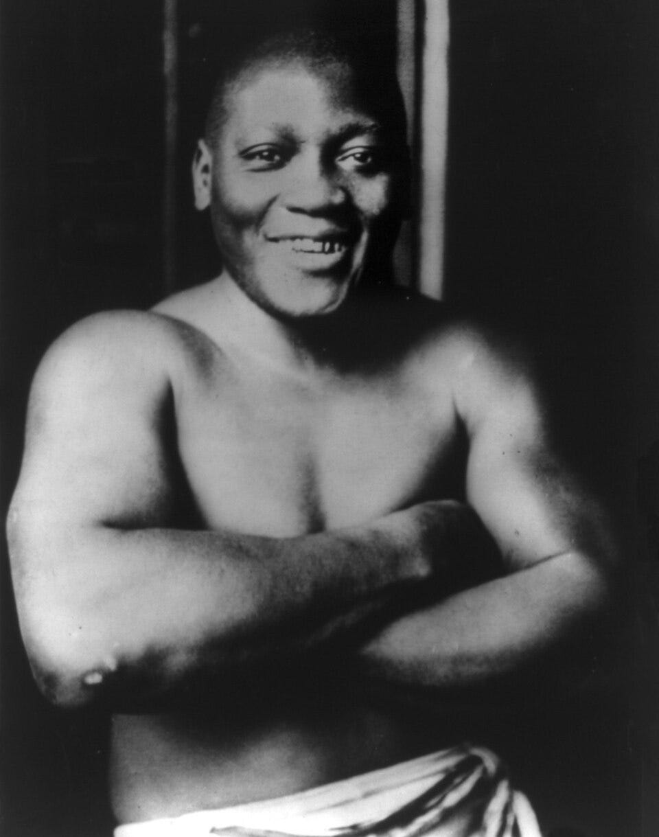 File:Jack Johnson LCCN2001704425.jpg: George Grantham Bain Collection, Public domain, via Wikimedia Commons