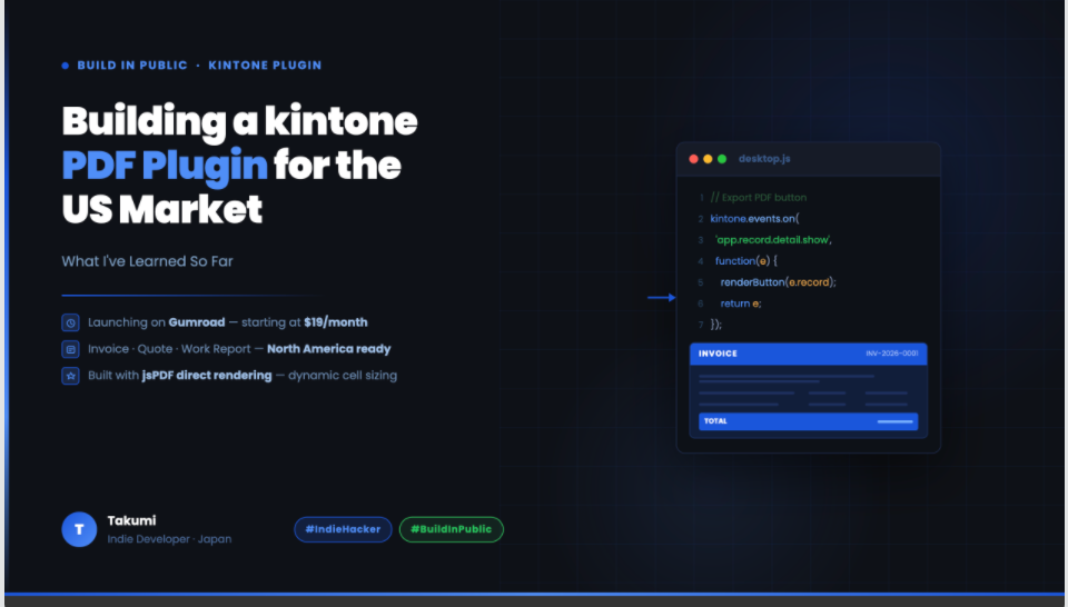 Building a kintone PDF Plugin for the US Market: What I’ve Learned So Far