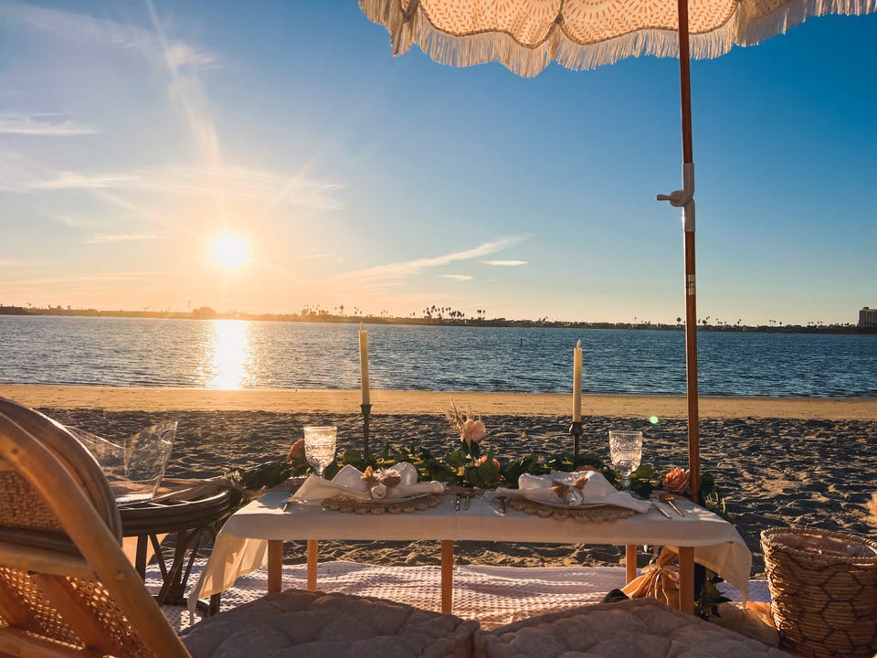 Escape To The Coast Enjoying A Romantic San Diego Beach Picnic For Two