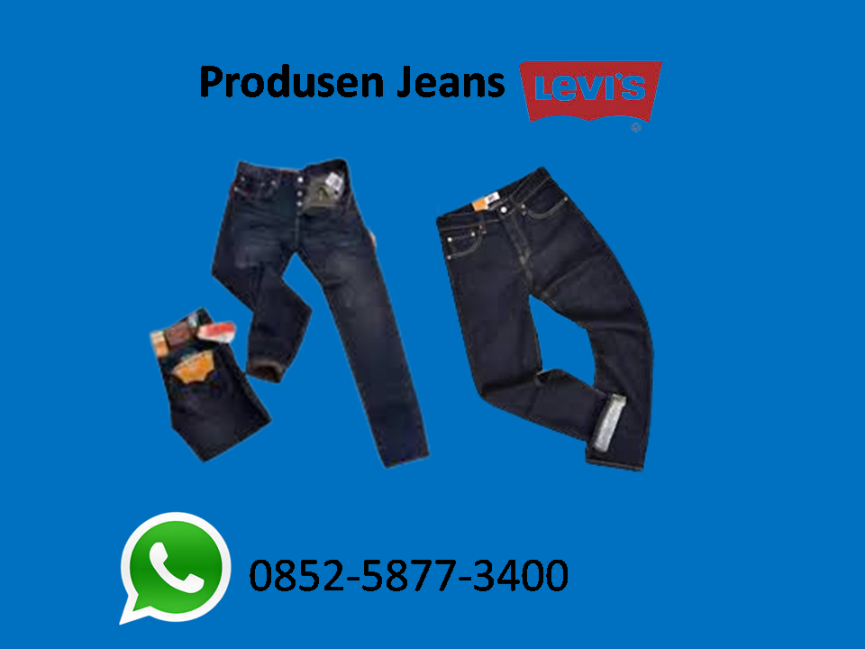 TERLARIS!! WA +62 852–5877–3400, Distributor Celana Jeans Cowok Biru