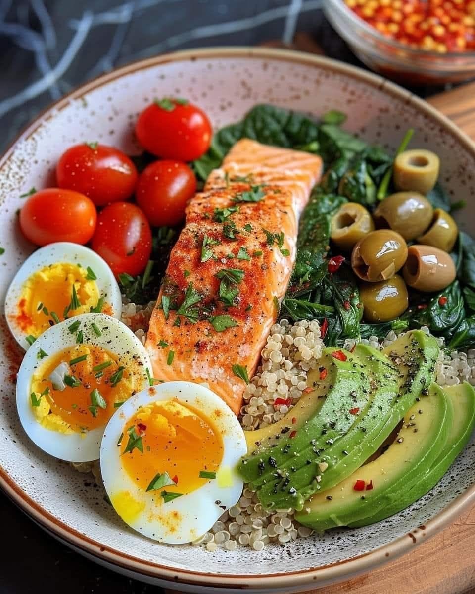 SALMON AND QUINOA POWER BOWL